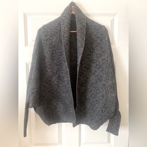 EXPRESS Open Front Balloon Sleeve Cardigan Wool Blend Size XS Grey
